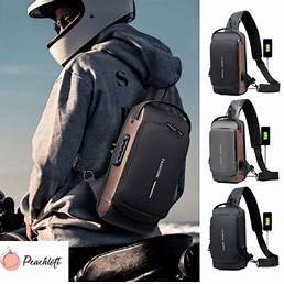 Shoulder Bag with USB Charging Sport Sling Anti Theft And water Proof