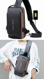 Shoulder Bag with USB Charging Sport Sling Anti Theft And water Proof